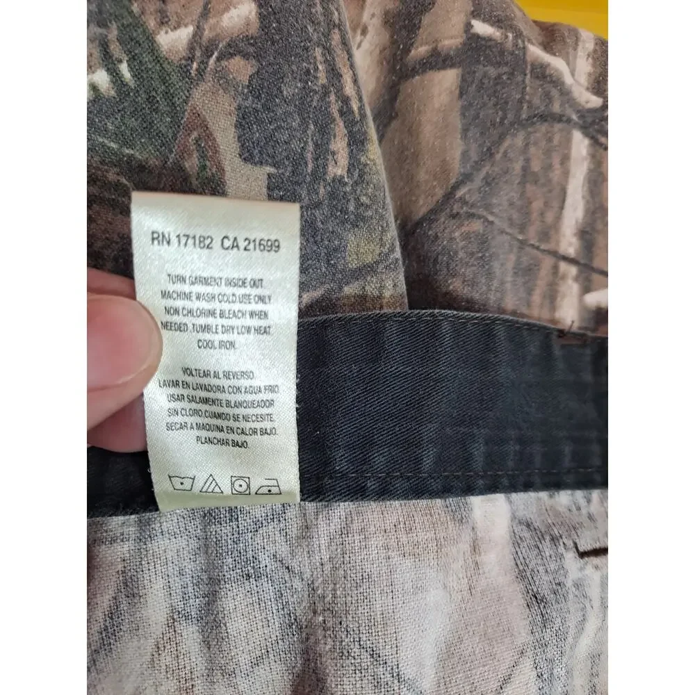 Realtree Men's Camo Baggy‎ Straight Leg Cargo Hunting Pants Size L